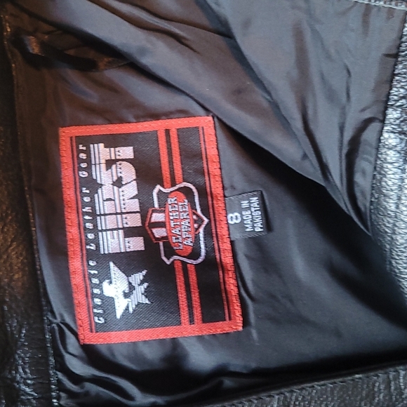 First Classics Black Leather Motorcycle Riding Pants SIZE 8 - Picture 2 of 3